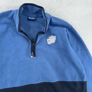 vintage WINNIE THE POOH WALT DISNEY FLEECE 1/4 ZIP SWEATSHIRT XL